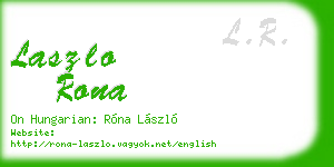 laszlo rona business card