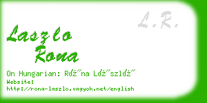 laszlo rona business card